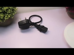 B1363 5M 재회전식 소지와 영국 C13 전원 케이블 BS 남성 끝 타입