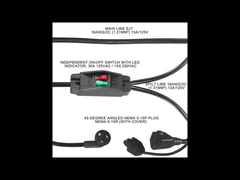 NEMA 5-15P에서 NEMA 5-15R 전원 코드