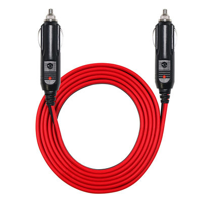 차량 전원 공급용 12V 중량 남성에서 남성 자동차 충전 케이블 16AWG 빠른 충전 및 과부하 보호 (검은)