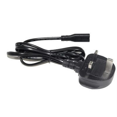 영국에서 C7 전원 케이블 1.5M 250V 2.5A 18AWG 닌텐도 스위치 / 스피커 / 노트북 전원 공급 어댑터용 유연한 PVC