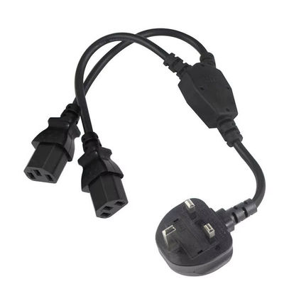 영국 플러그 투 멀티 C13 전원 케이블 1.8M 250V 13A 16AWG PDU 케이블 서버 랙/UPS/데이터 센터 (BS1363/IEC 60320/RoHS)