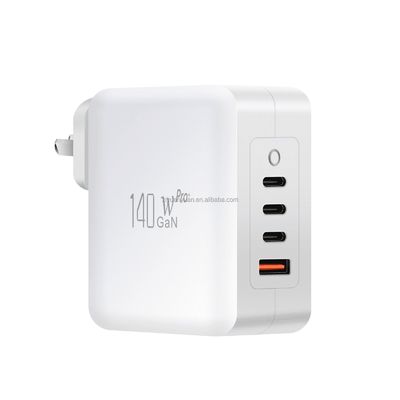 140W GaN PD 충전기 3 USB-C 및 1 USB-A 포트 EU AU 플러그