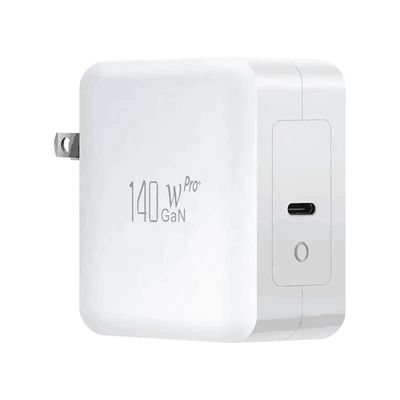 싱글 USB-C 포트가 있는 US 2핀 벽 충전기, 140W 고속 출력, 노트북/모바일용 고속 충전 어댑터