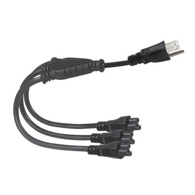 노트북용 NEMA 5-15P to 4-Way IEC C5 전원 분배기 코드