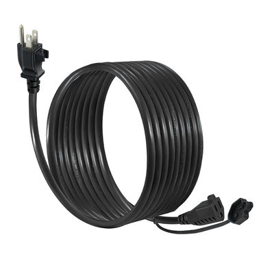 6피트 14AWG 고부하 전원 스트립 교체품, 케이블 관리 클립 및 NEMA 5-15P 플러그, 3구 연장 코드