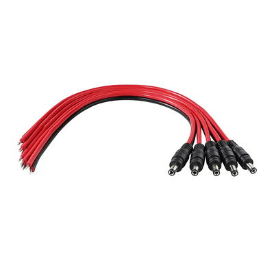 DC 수 플러그 - 주석 처리된 전선 전원 케이블, 5.5x2.1mm 또는 5.5x2.5mm, CCTV, LED, DIY용 12V DC 전원 어댑터 코드