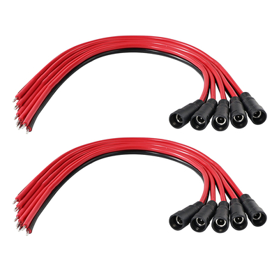 DC 수 플러그 - 주석 처리된 전선 전원 케이블, 5.5x2.1mm 또는 5.5x2.5mm, CCTV, LED, DIY용 12V DC 전원 어댑터 코드