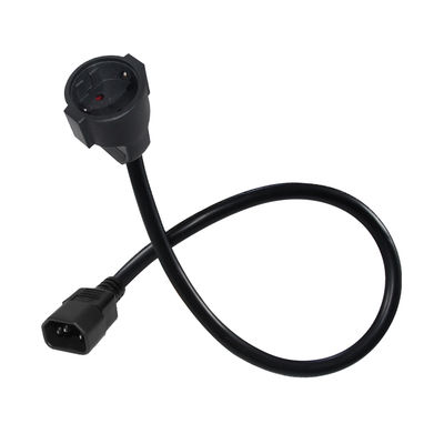 IEC C14에서 Schuko 여성 전원 어댑터 케이블 10A 250V H05VV-F 3G