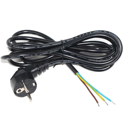 EU Schuko CEE 7/7에서 틴 스트립 전력 케이블 H05VV-F 3G1.0mm2