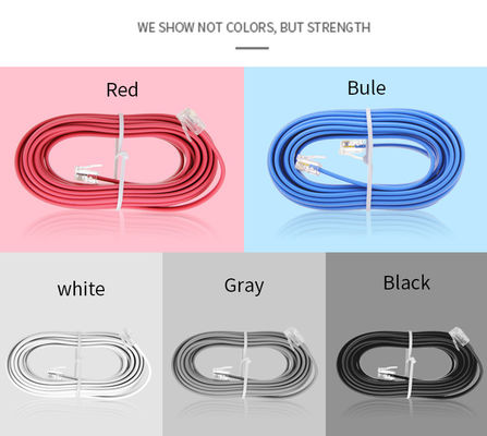 RJ9 RJ11 RJ12 블랙 전화 라인 케이블 나선 전화 케이블 24AWG 350MHz