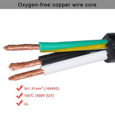 IEC5 여성 끝 3prong AC 전기 전원 케이블 14AWG NEMA 5-15P IEC 320 C5 소켓에 플러그