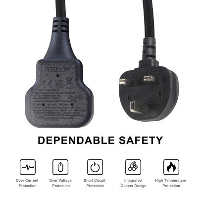 1M 전기 전원 케이블 13A 250V Ac 연장 케이블