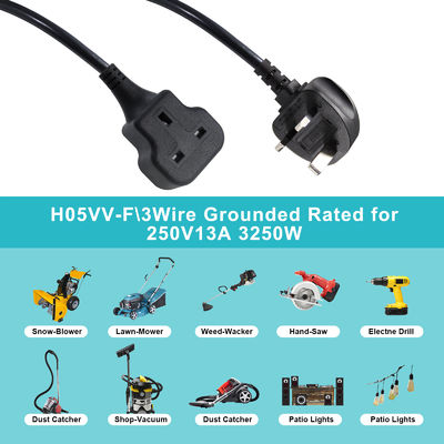 1M 전기 전원 케이블 13A 250V Ac 연장 케이블