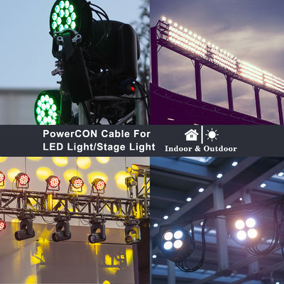 SJT SJTW 와이어 연장 3Pin 미국 전원 전구 3M US에서 PowerCON 커넥터와 함께
