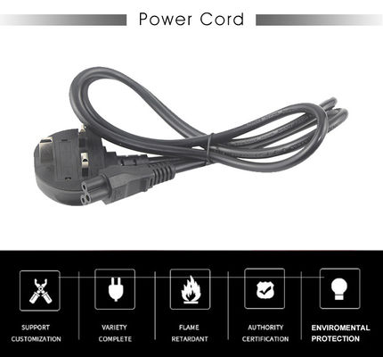 영국 BS1363 IEC C5 커넥터 3A 퓨즈 250V의 전원 케이블