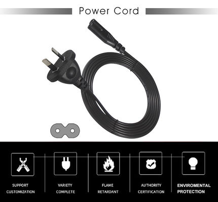 2.5A 250V C7 플러그 Aus Saa 전원 케이블 인도 소켓 16Amp 오스트레일리아 전력 케이블