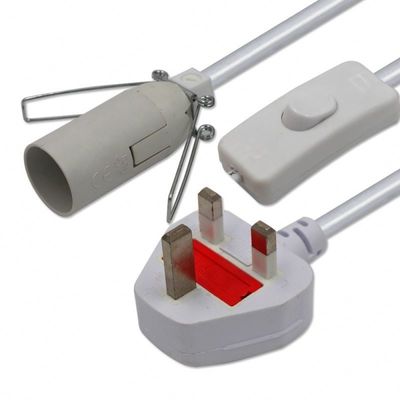 소금 램프 홀더 E27 전기 전력 전구 6ft H03VVH2-F 0.75mm/2C 영국 3pin 플러그