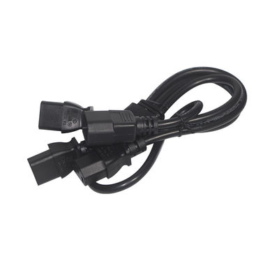 내구성 OEM ODM 전력 C14 C13 3 차원 스플리터 확장 케이블 0.8m IP11