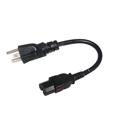 잠그기 C15 데스크톱 컴퓨터 전원 케이블 16AWG- 18AWG