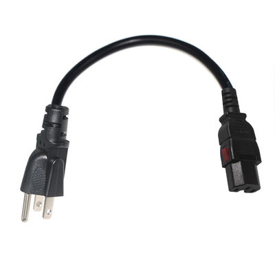 NEMA 5-15 to IEC C15 AC 전원 코드 16AWG-18AWG (컴퓨터용)