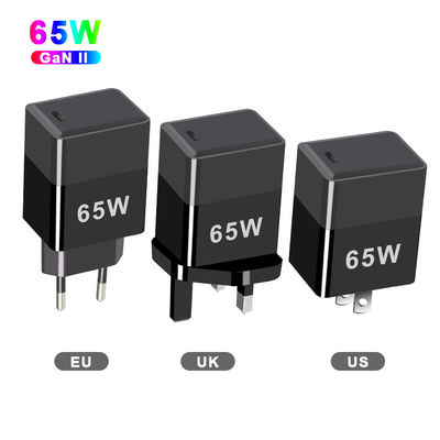단회로 보호 65W GaN 충전기 QC4.0 PD 및 USB C 포트 EU/US/UK 플러그