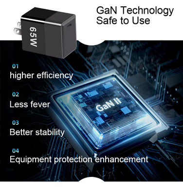 단회로 보호 65W GaN 충전기 QC4.0 PD 및 USB C 포트 EU/US/UK 플러그