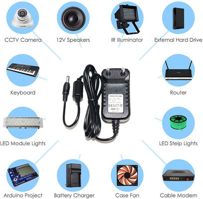 1A 조절 가능한 3-12V DVR 어댑터 DC 12V 2A 출력 CCTV용 AC-DC 스위칭 전원 어댑터