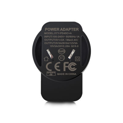 AC DC 전원 공급 어댑터 65W 타입 C QC 3.0 및 무선 충전 AU SAA 승인 100-240V 입력