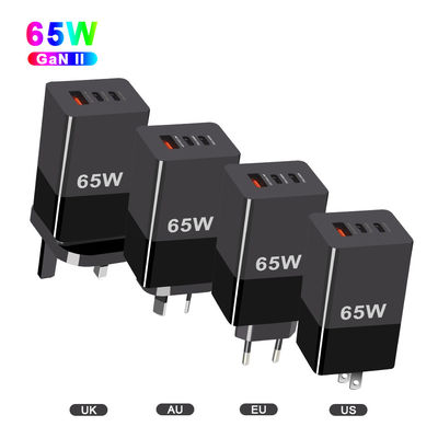 65W 미니 타입 C 급 충전 PPS 65W GaN 충전기 3 포트와 A 2C 기술