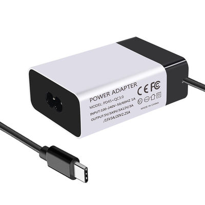 45W USB 타입 C PD 충전기 QC 3.0 5V 9V 15V 3A 20V 2.25A 노트북 전원 어댑터