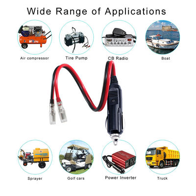 LED 라이트 12V-24V와 함께 15A 퓨즈 자동차 담배 라이터 케이블