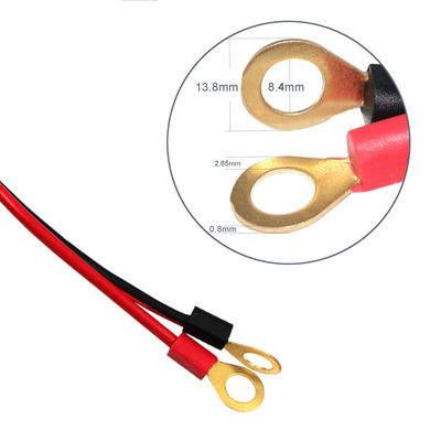10A 2피트 SAE to 아이렛 터미널 태양광 전원 케이블 16AWG 구리