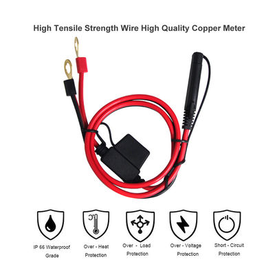 10A 2피트 SAE to 아이렛 터미널 태양광 전원 케이블 16AWG 구리