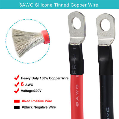 맞춤형 14AWG 자동차 배터리 충전기 확장 케이블 와이어 O 링 터미널