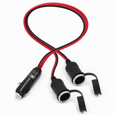 RoHS 24V 2468 18AWG 2인 1 자동차 담배 사탕 케이블 남성에서 여성 플러그
