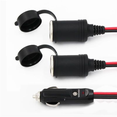 RoHS 24V 2468 18AWG 2인 1 자동차 담배 사탕 케이블 남성에서 여성 플러그