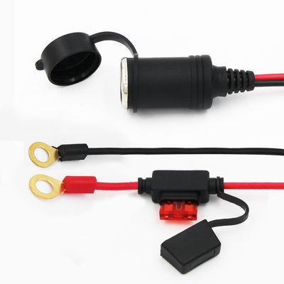 여성 시가 라이터 to O-링 터미널 배터리 케이블 12V/24V