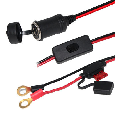 여성 시가 라이터 to O-링 터미널 배터리 케이블 12V/24V