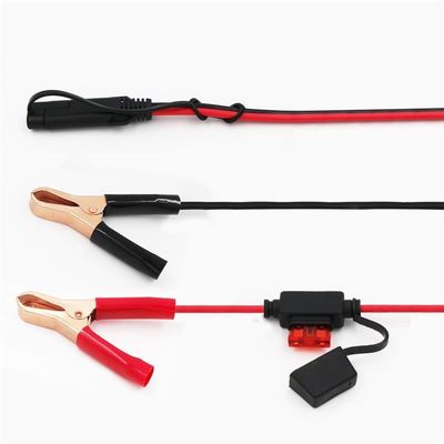 SAE 알리거터 클립 태양 전력 케이블 2pin 커넥터 1.5ft 길이