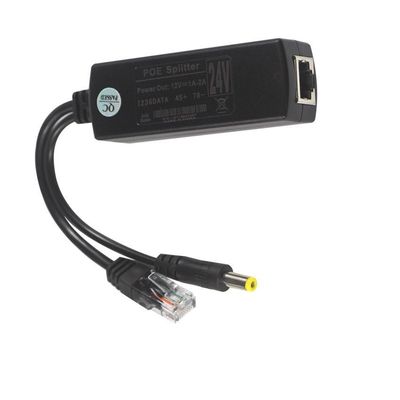 방수 POE 주입기 스플리터 100Mbps 보안 12W Y 스플리터 포 어댑터