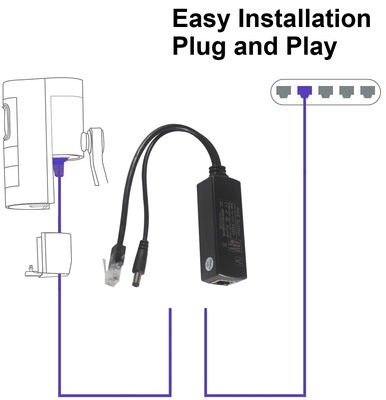 1Gbps 기가비트 12V 3A PoE Splitter 어댑터 IP 카메라 액세서리 포트