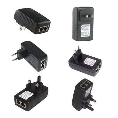 DC 커넥터 2 RJ45 포트 POE 주입기 전원 공급 24V 1a IP 카메라