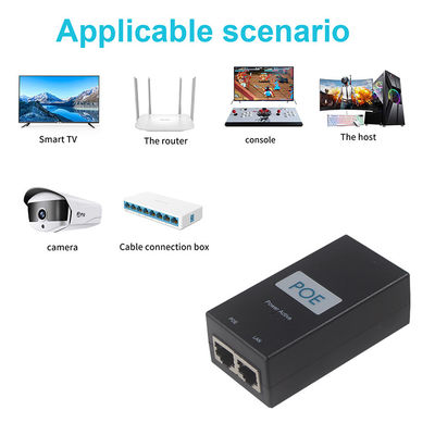 10/100/1000Mbps 12V 24V 48V 수동 포 주사기 IP 카메라 포 주사기