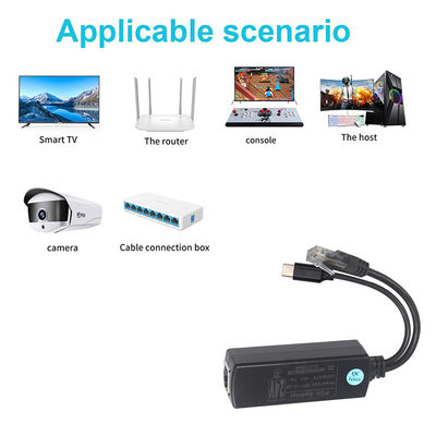 IEEE802.3af RJ45 TYPE-C 케이블 12v 24v 48v POE 스플리터 전원 오버 이더넷 어댑터
