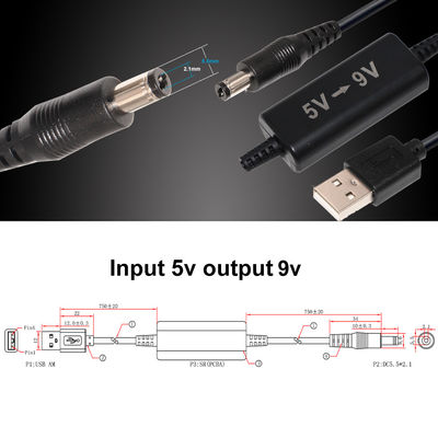 10ft 10m DC-DC 트랜스포머 USB에서 DC 전원 변환기에 5V ~ 12V 스텝 업 케이블