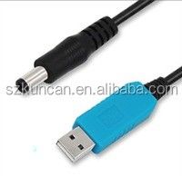 흰색 3A 2.1mm 5 볼트에서 9 볼트 USB 전압 케이블용 USB 변환기