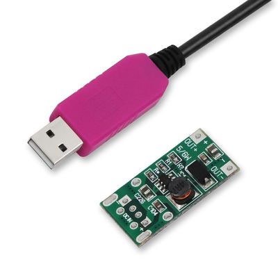 흰색 3A 2.1mm 5 볼트에서 9 볼트 USB 전압 케이블용 USB 변환기