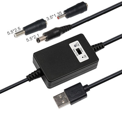 5V ~ 9V 12V DC 부스트 변환기 차량 충전용 USB 부스트 케이블 5.5*2.1mm 잭