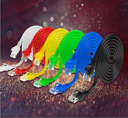 10ft 노란색 실내 CAT 7 Lan Cat6 네트워크 케이블 컴퓨터 패치 코드 28AWG