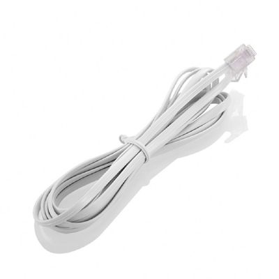 사용자 정의 RJ9 롤드 전화 케이블 5ft 검은 PVC 재킷